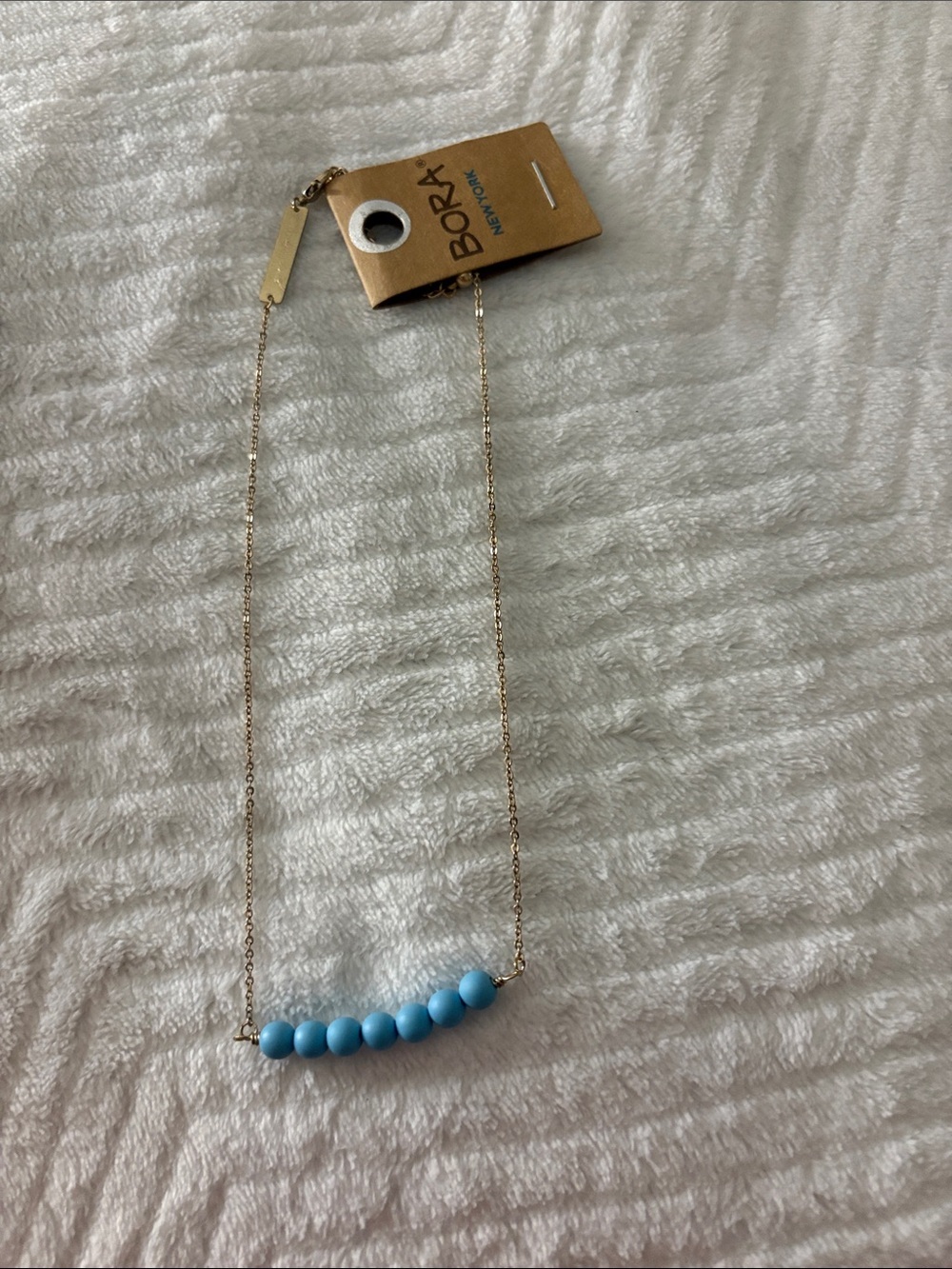 Bora Turquoise Bead Necklace - Blue